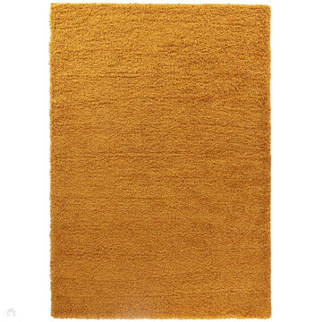 Oxford OXF00 Plain Plush Soft Stain-Resistant Textured Polypropylene Shaggy Gold Rug-Desire Rugs-Rug Love - The Most Loved Rug Store